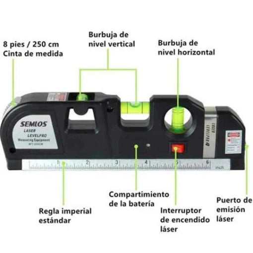 Metro y Nivelador Láser 4 en 1