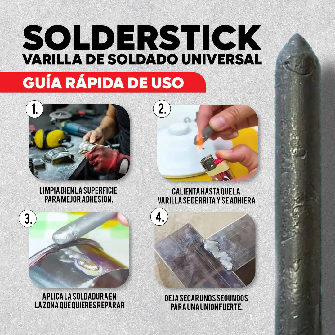 Solderstick | SET x9 Varillas | 👨🏭 Soldadura Universal 🔥 Fusión a baja temperatura