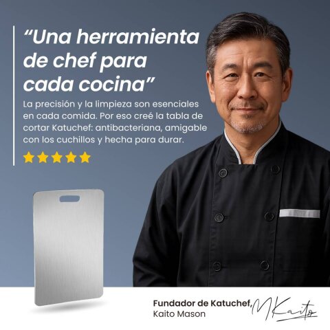 Tabla de Cortar de Titanio + eBook de Recetas GRATIS!