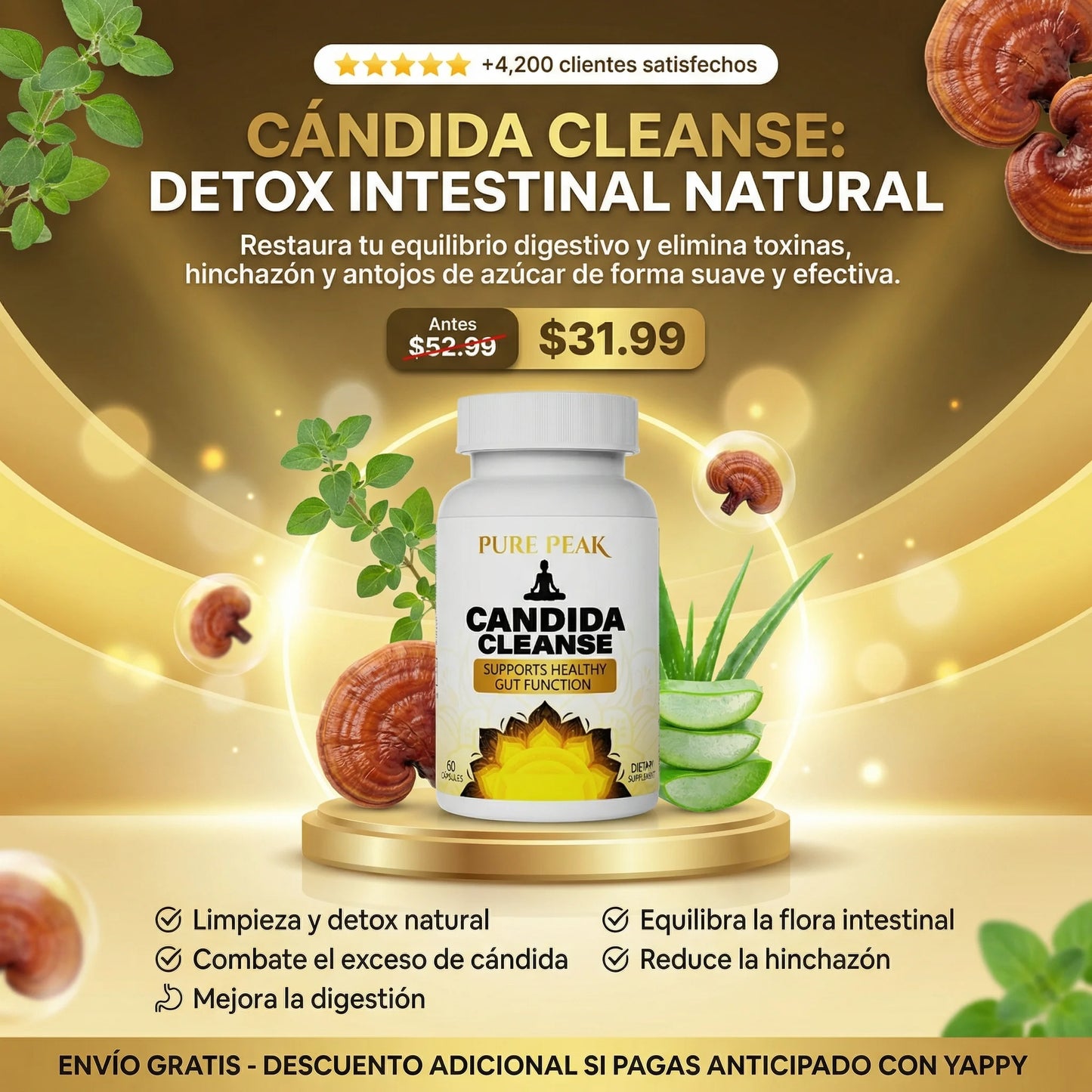 Cándida Cleanse® | Detox Intestinal para Hombres y Mujeres