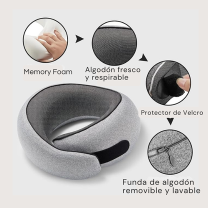 Almohada de Viaje Memory Foam™ | Descanso Asegurado | Calidad Premium