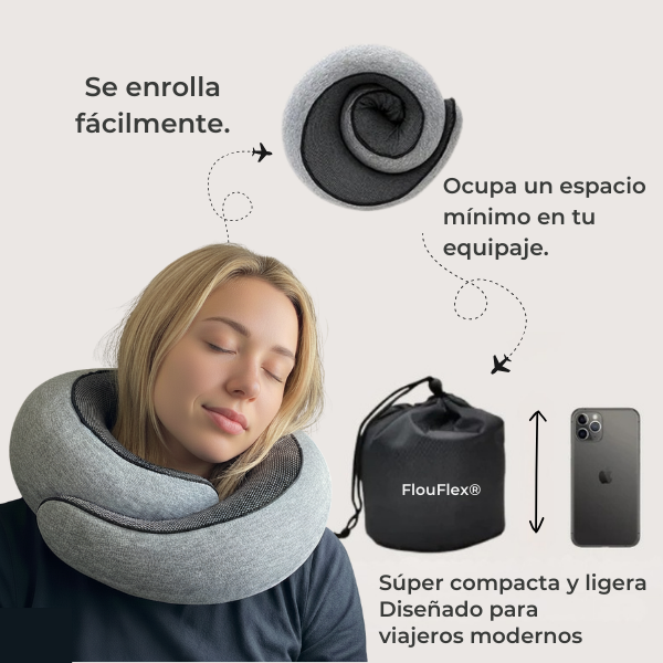 Almohada de Viaje Memory Foam™ | Descanso Asegurado | Calidad Premium