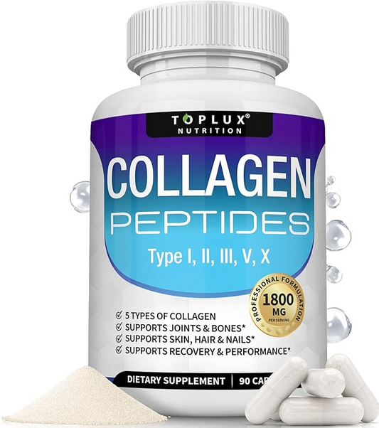 Colágeno Complex Toplux® | 5 Colágenos | Rejuvenece tu Piel y Fortalece tu Cuerpo