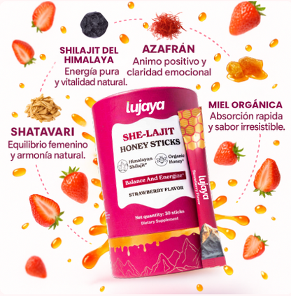 SHE-Lajit para Ellas | Barritas de Miel para Equilibrio Hormonal
