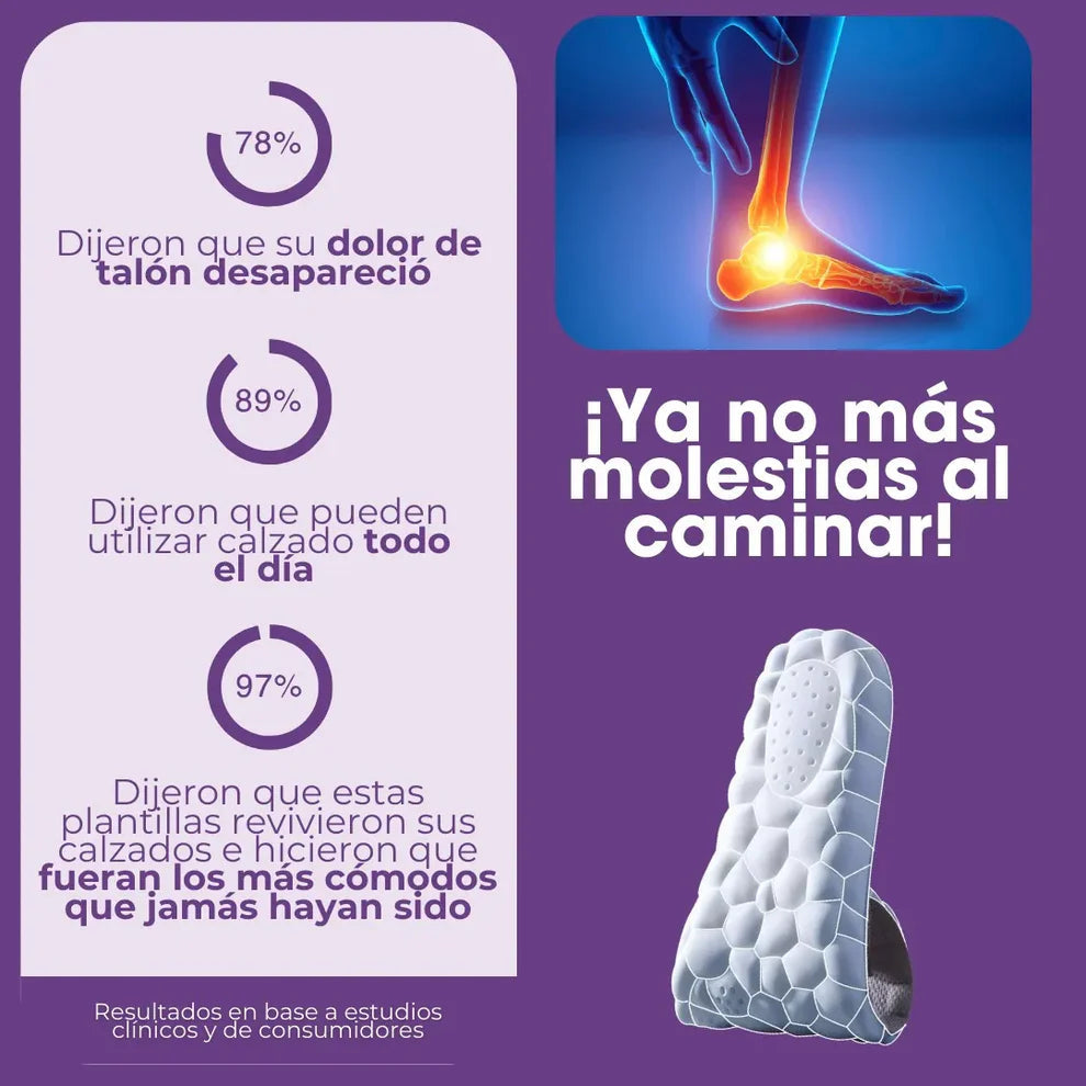 Plantillas Memory Foam™ | Camina con Comodidad | Adiós a los Dolores en los Pies