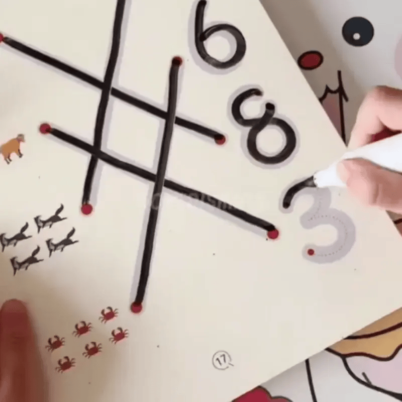 Cuaderno Montessori de Trazos y Escritura Infinitos | 64 Páginas Reutilizables