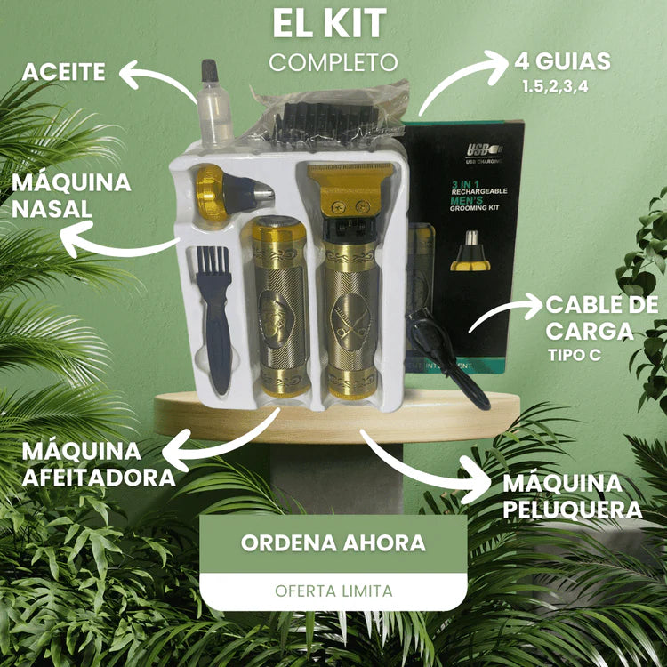 Barbera 3 en 1: Rasura y Corta + Cabezal Nasal 🎁GRATIS🎁