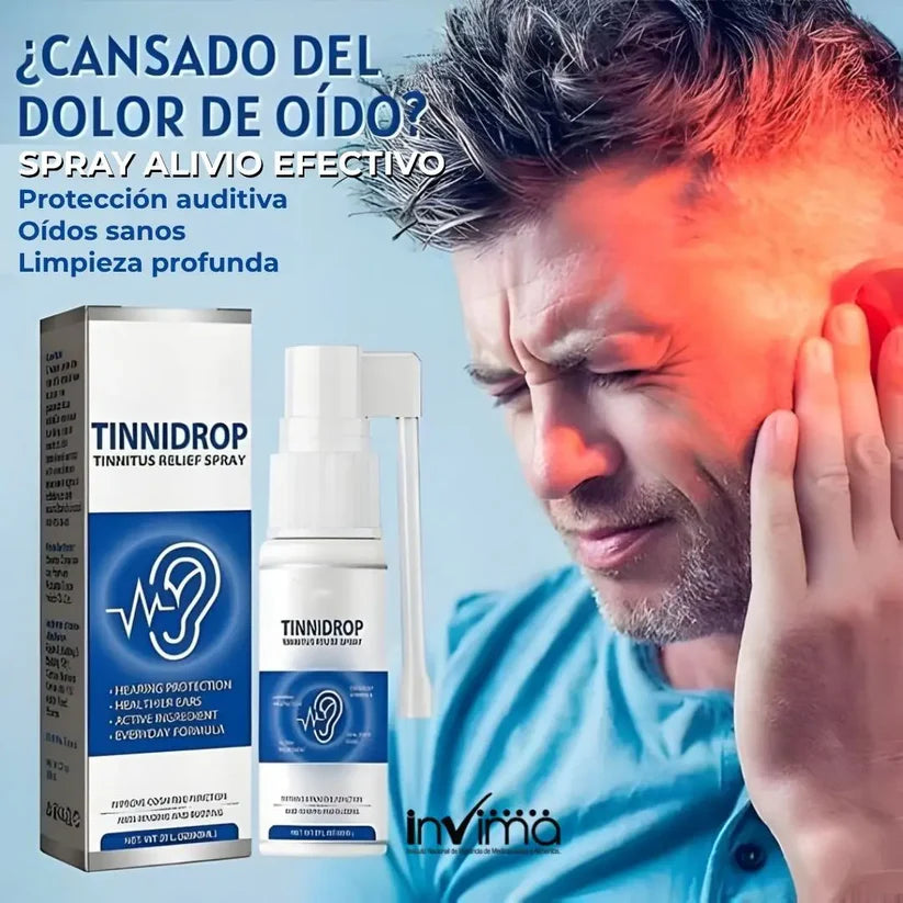 Tinnidrop® | Spray Para el Alivio y Limpieza de Oídos | No más Tinnitus!