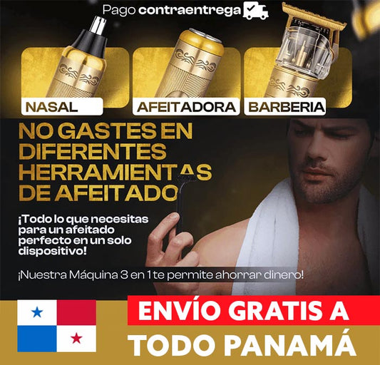 Barbera 3 en 1: Rasura y Corta + Cabezal Nasal 🎁GRATIS🎁