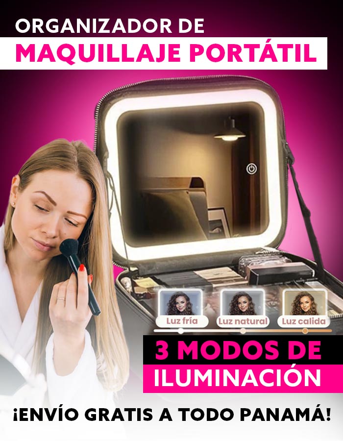 Organizador de Maquillaje + Espejo LED | El Regalo Perfecto para San Valentín!